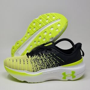 Under Armour Infinite Elite Women 9.5 Shoes Black Yellow 3027199-004 Running New